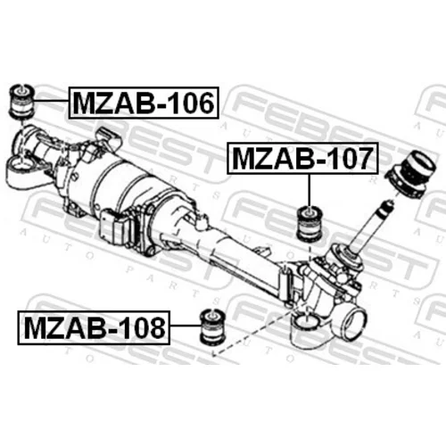Uloženie prevodovky riadenia MZAB-107 /FEBEST/ - obr. 1