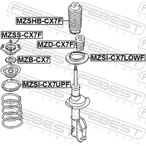 Tanier pružiny MZSI-CX7LOWF /FEBEST/ - obr. 1