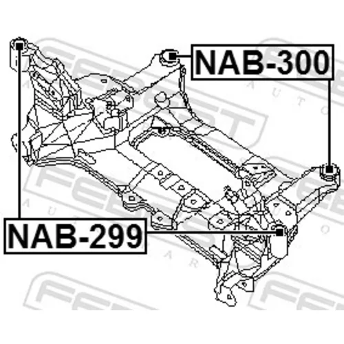 Uloženie tela nápravy NAB-299 /FEBEST/ - obr. 1