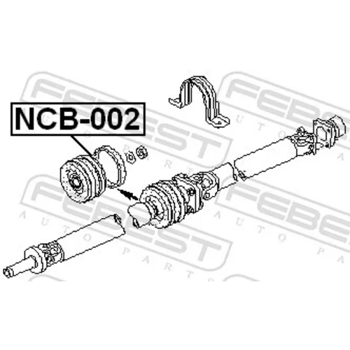 Stredové ložisko kĺbového hriadeľa NCB-002 /FEBEST/ - obr. 1