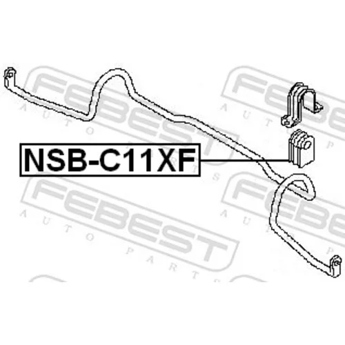 Uloženie priečneho stabilizátora NSB-C11XF /FEBEST/ - obr. 1
