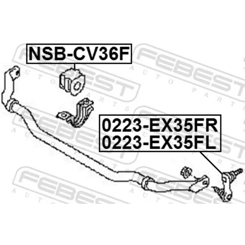 Uloženie priečneho stabilizátora NSB-CV36F /FEBEST/ - obr. 1