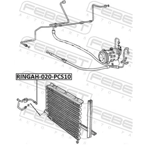 Tesniaci krúžok, vedenie chladiacej kvapaliny RINGAH-020-PCS10 /FEBEST/ - obr. 1