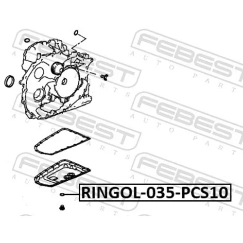 Tesniaci krúžok výpustnej skrutky oleja RINGOL-035-PCS10 /FEBEST/ - obr. 1