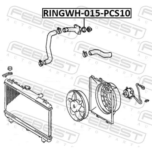 Tesnenie príruby chladenia RINGWH-015-PCS10 /FEBEST/ - obr. 1