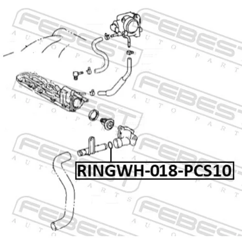 Tesnenie príruby chladenia RINGWH-018-PCS10 /FEBEST/ - obr. 1
