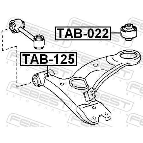 Uloženie riadenia TAB-125 /FEBEST/ - obr. 1