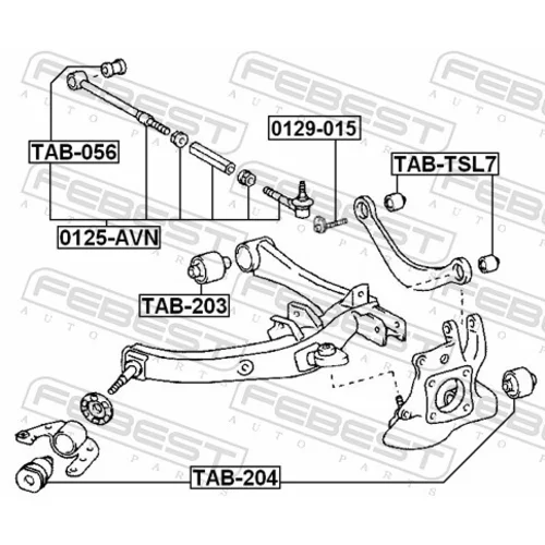 Uloženie riadenia TAB-203 /FEBEST/ - obr. 1