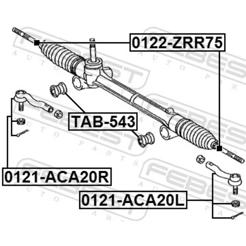 Uloženie prevodovky riadenia TAB-543 /FEBEST/ - obr. 1