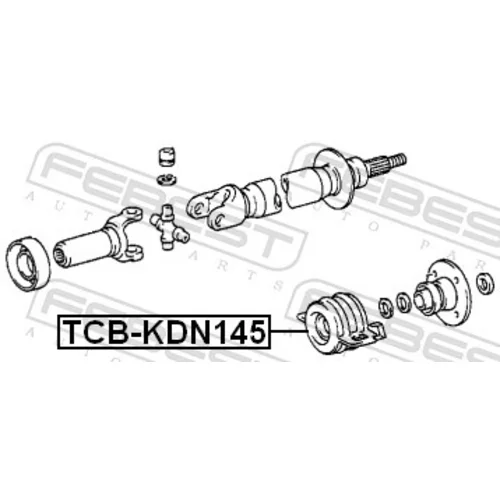 Stredové ložisko kĺbového hriadeľa TCB-KDN145 /FEBEST/ - obr. 1