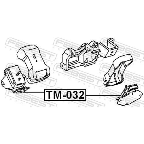 Uloženie motora TM-032 /FEBEST/ - obr. 1