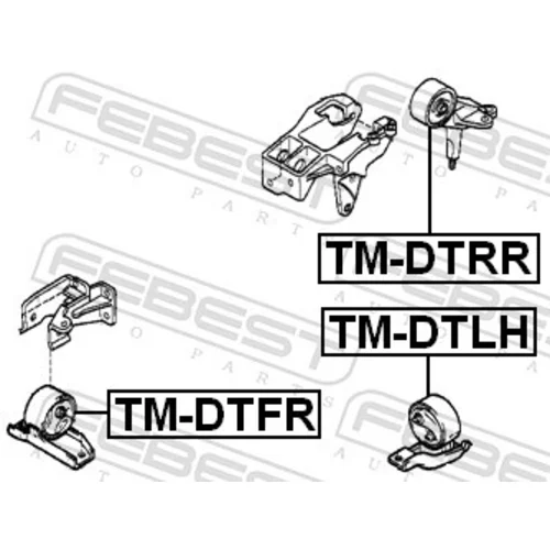 Uloženie motora TM-DTRR /FEBEST/ - obr. 1