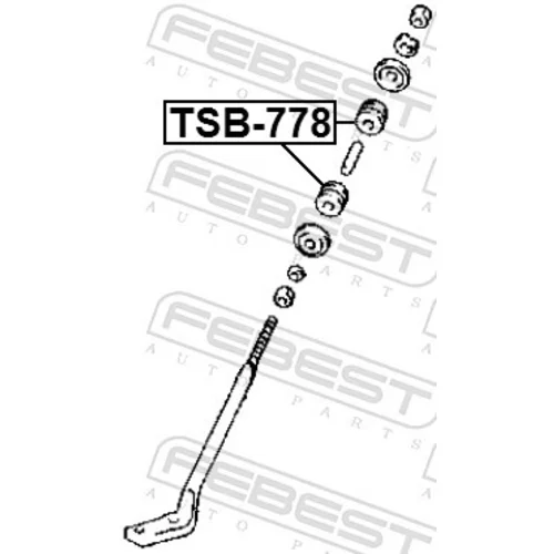 Ložiskové puzdro listovej pružiny TSB-778 /FEBEST/ - obr. 1