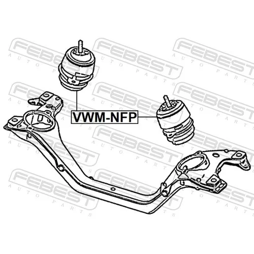 Uloženie motora VWM-NFP /FEBEST/ - obr. 1