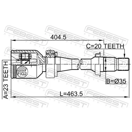 Sada kĺbov hnacieho hriadeľa 0111-SXM10RH /FEBEST/ - obr. 1