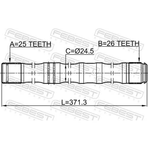 Hnací hriadeľ 0112-AZT251LH /FEBEST/ - obr. 1