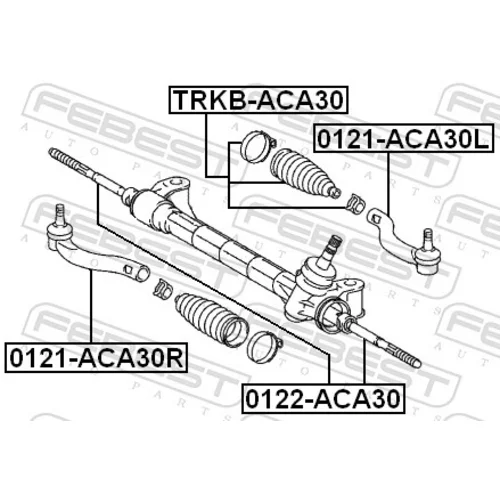 Hlava/čap spojovacej tyče riadenia 0121-ACA30R /FEBEST/ - obr. 1