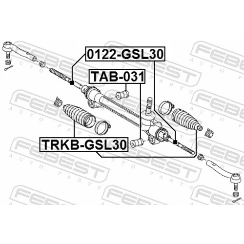 Axiálny čap tiahla riadenia 0122-GSL30 /FEBEST/ - obr. 1