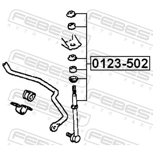 Tyč/Vzpera stabilizátora 0123-502 /FEBEST/ - obr. 1