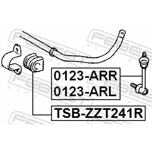 Tyč/Vzpera stabilizátora 0123-ARR /FEBEST/ - obr. 1