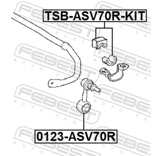 Tyč/Vzpera stabilizátora 0123-ASV70R /FEBEST/ - obr. 1