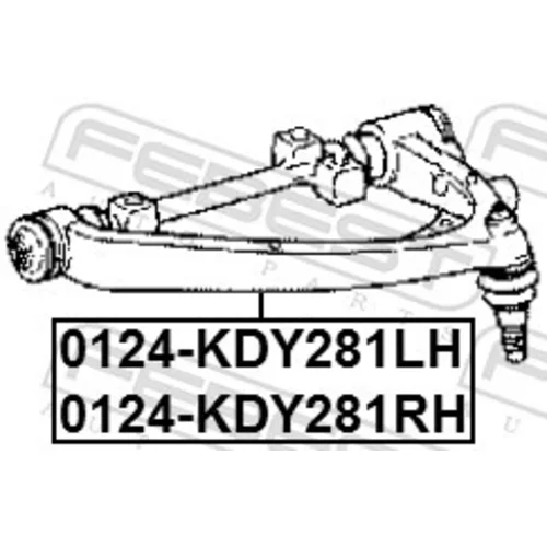 Rameno zavesenia kolies 0124-KDY281RH /FEBEST/ - obr. 1