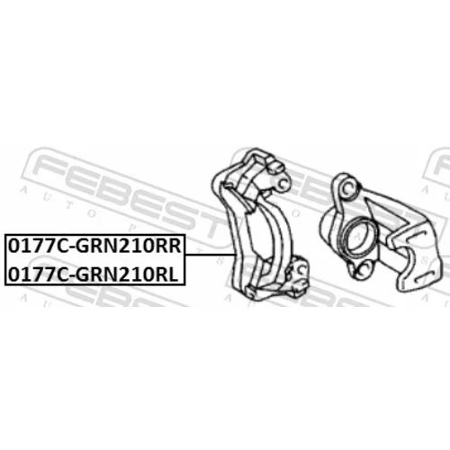 Sada držiakov brzd. strmeňov 0177C-GRN210RL /FEBEST/ - obr. 1