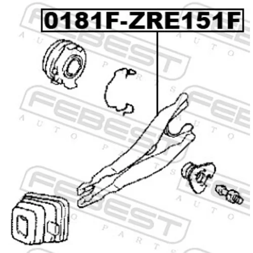 Vysúvacia vidlica spojky 0181F-ZRE151 /FEBEST/ - obr. 1