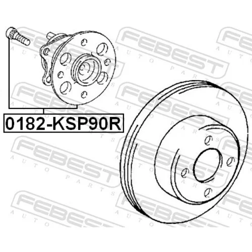 Náboj kolesa 0182-KSP90R /FEBEST/ - obr. 1