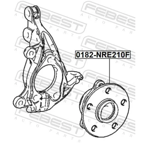 Náboj kolesa 0182-NRE210F /FEBEST/ - obr. 1