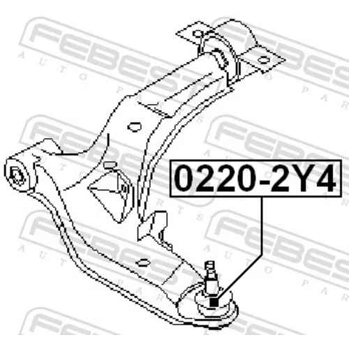 Zvislý/nosný čap 0220-2Y4 /FEBEST/ - obr. 1