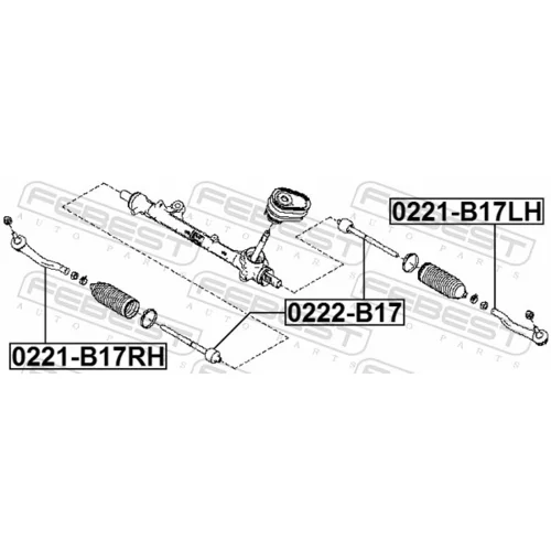 Axiálny čap tiahla riadenia 0222-B17 /FEBEST/ - obr. 1