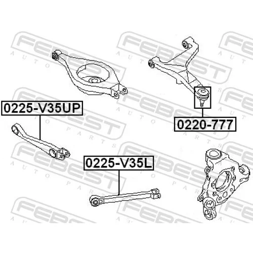 Rameno zavesenia kolies 0225-V35UP /FEBEST/ - obr. 1