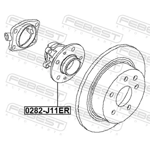 Náboj kolesa 0282-J11ER /FEBEST/ - obr. 1