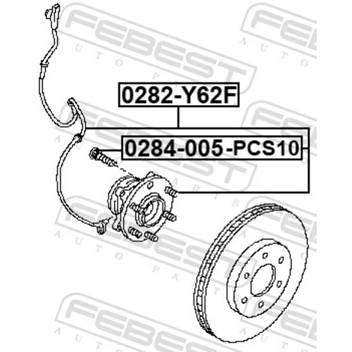 Náboj kolesa 0282-Y62F /FEBEST/ - obr. 1