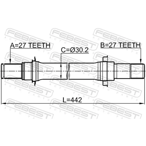 Hnací hriadeľ 0312-CL7ATRH /FEBEST/ - obr. 1