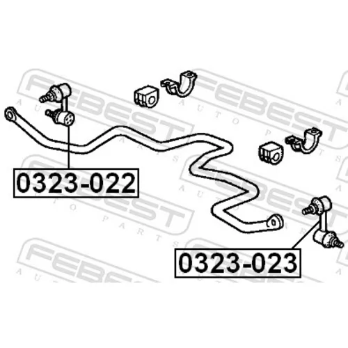 Tyč/Vzpera stabilizátora 0323-022 /FEBEST/ - obr. 1
