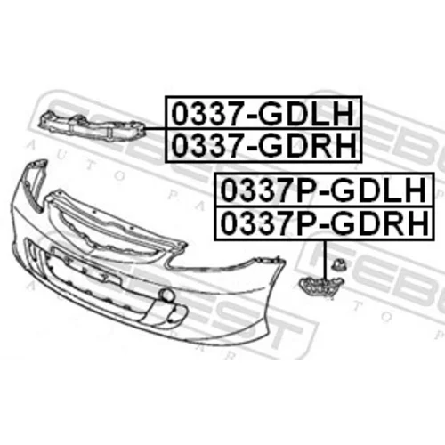 Držiak nárazníka 0337-GDLH /FEBEST/ - obr. 1