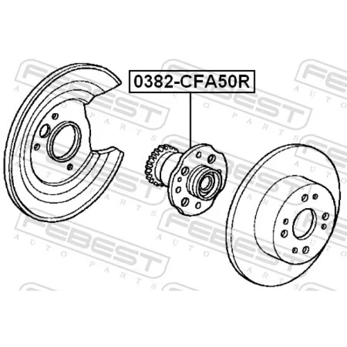 Náboj kolesa 0382-CFA50R /FEBEST/ - obr. 1