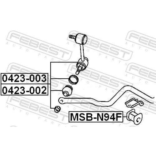 Tyč/Vzpera stabilizátora 0423-002 /FEBEST/ - obr. 1