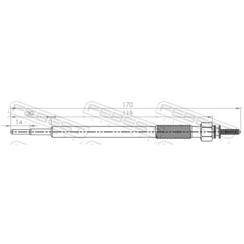 Žeraviaca sviečka 04642-001 /FEBEST/ - obr. 1