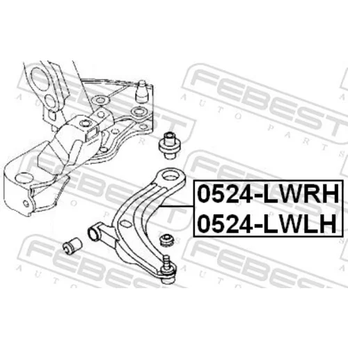 Rameno zavesenia kolies 0524-LWLH /FEBEST/ - obr. 1