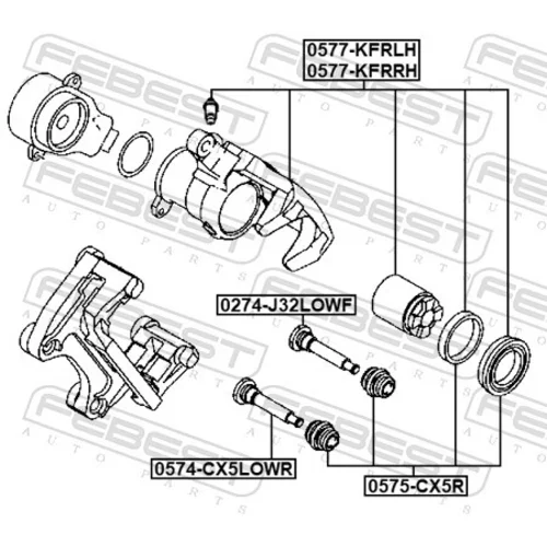 Brzdový strmeň 0577-KFRRH /FEBEST/ - obr. 1