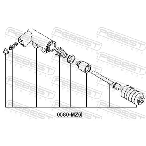 Pomocný spojkový valec 0580-MZ6 /FEBEST/ - obr. 1