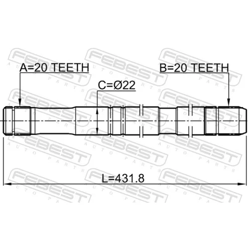 Hnací hriadeľ 0712-RM413LH /FEBEST/ - obr. 1