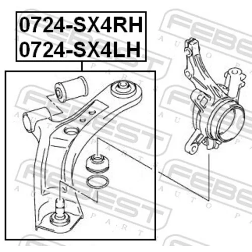 Rameno zavesenia kolies 0724-SX4RH /FEBEST/ - obr. 1