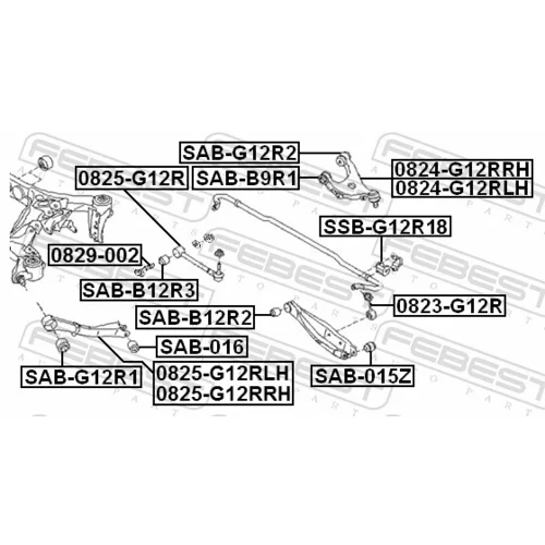 Rameno zavesenia kolies 0824-G12RLH /FEBEST/ - obr. 1