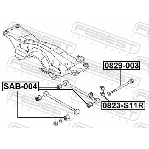 Skrutka pre nastavenie odklonu kolesa 0829-003 /FEBEST/ - obr. 1