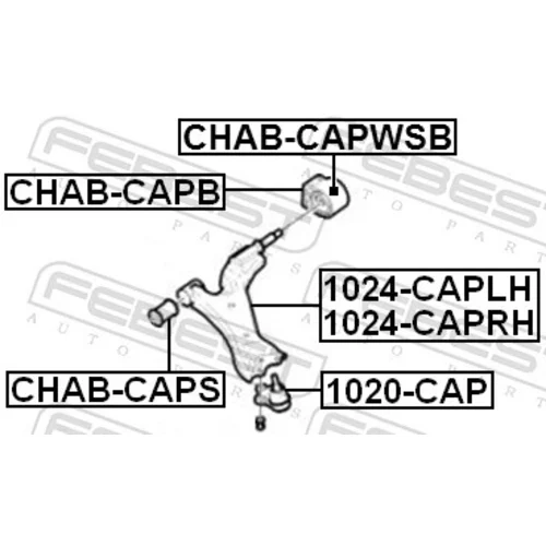 Zvislý/nosný čap 1020-CAP /FEBEST/ - obr. 1