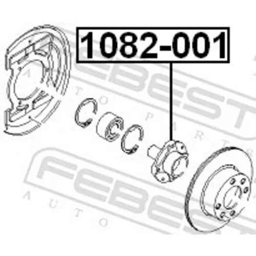 Náboj kolesa 1082-001 /FEBEST/ - obr. 1